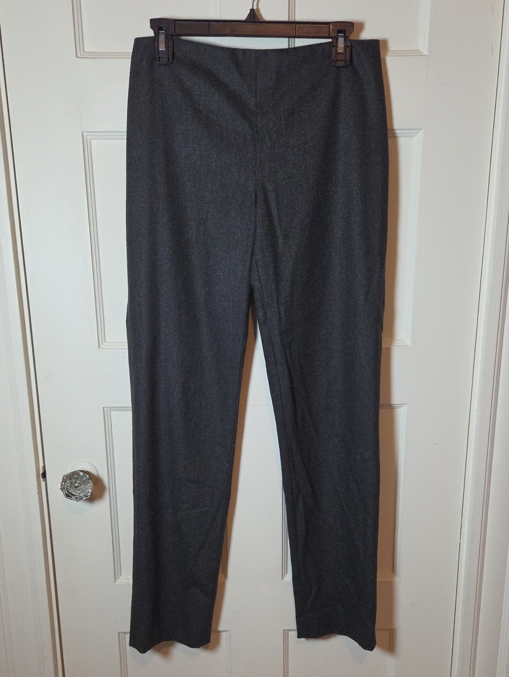 Vintage Ralph Lauren Collection Women's Charcoal Gray Back Zip Wool Pants Size 8